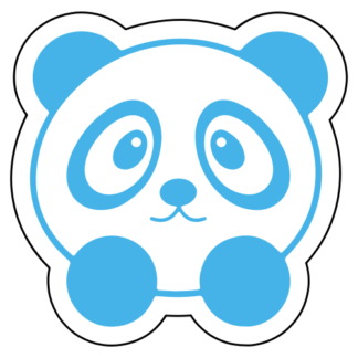Sweet Little Panda Sticker (Baby Blue)